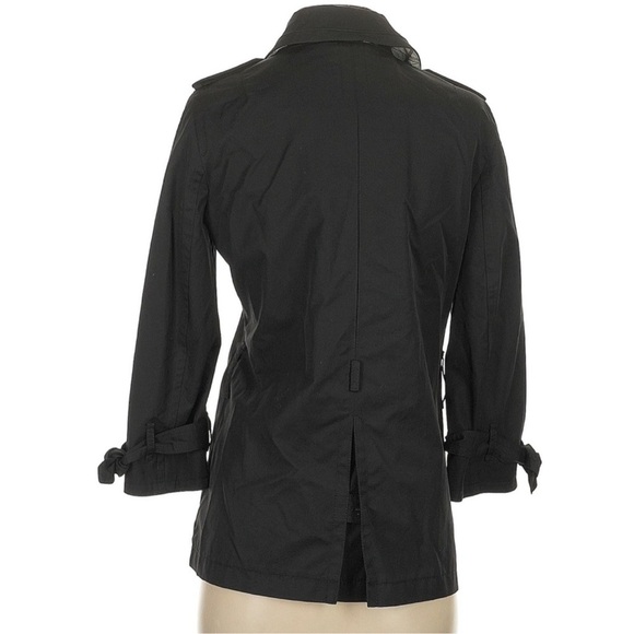 Coach Black Double-Breasted Trench Coat over $400 retail NWOT - Picture 2 of 10